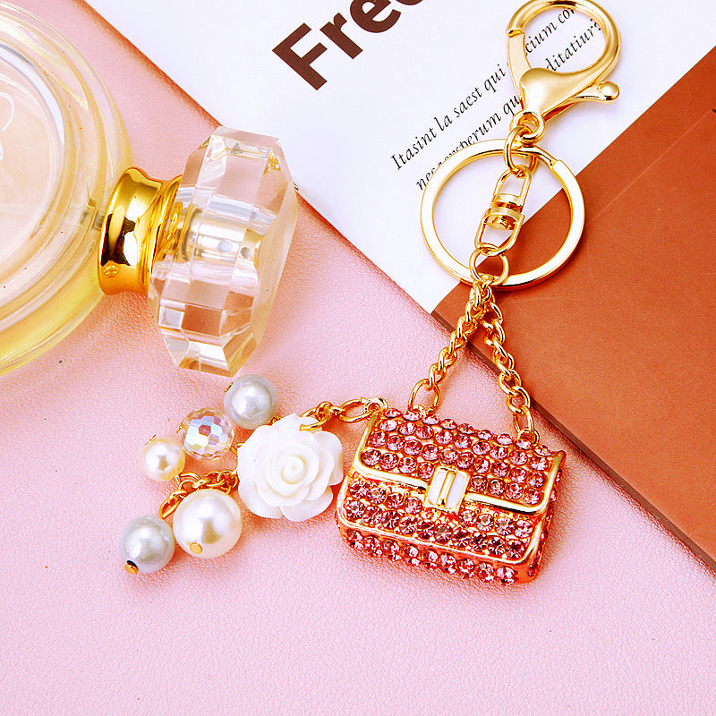 Wholesale Pearl Diamond Zinc Alloy Keychains ACC-KC-RuiYuan002