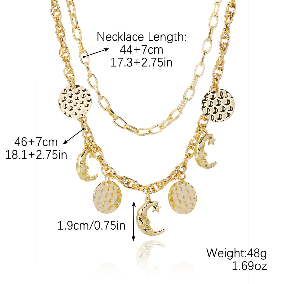 Wholesale Evil Eye Necklace Alloy Pendant Multi-layer Necklace ACC-NE-ManYi020