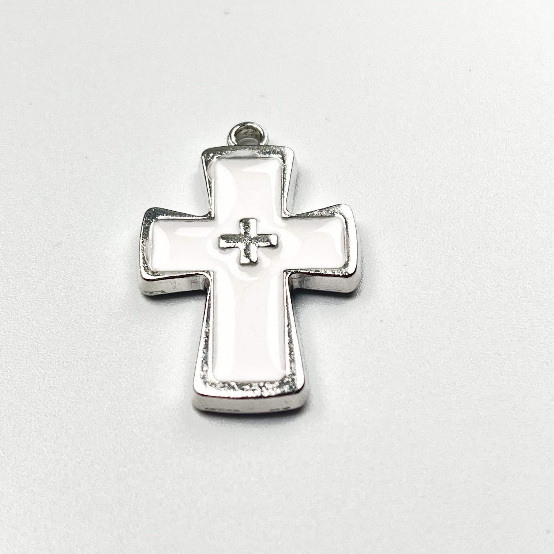 Wholesale Pink Electroplated Zinc Alloy Cross Necklace Gothic Punk Style Fashion Accessory