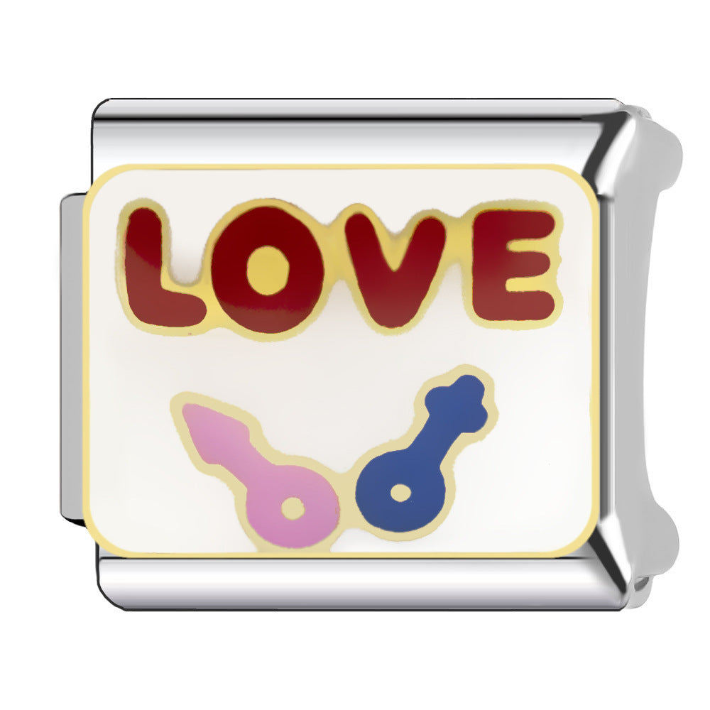 Wholesale   Italian Charm Bracelet 9mm DIY wedding Creative Stainless Steel Composable Bracelet