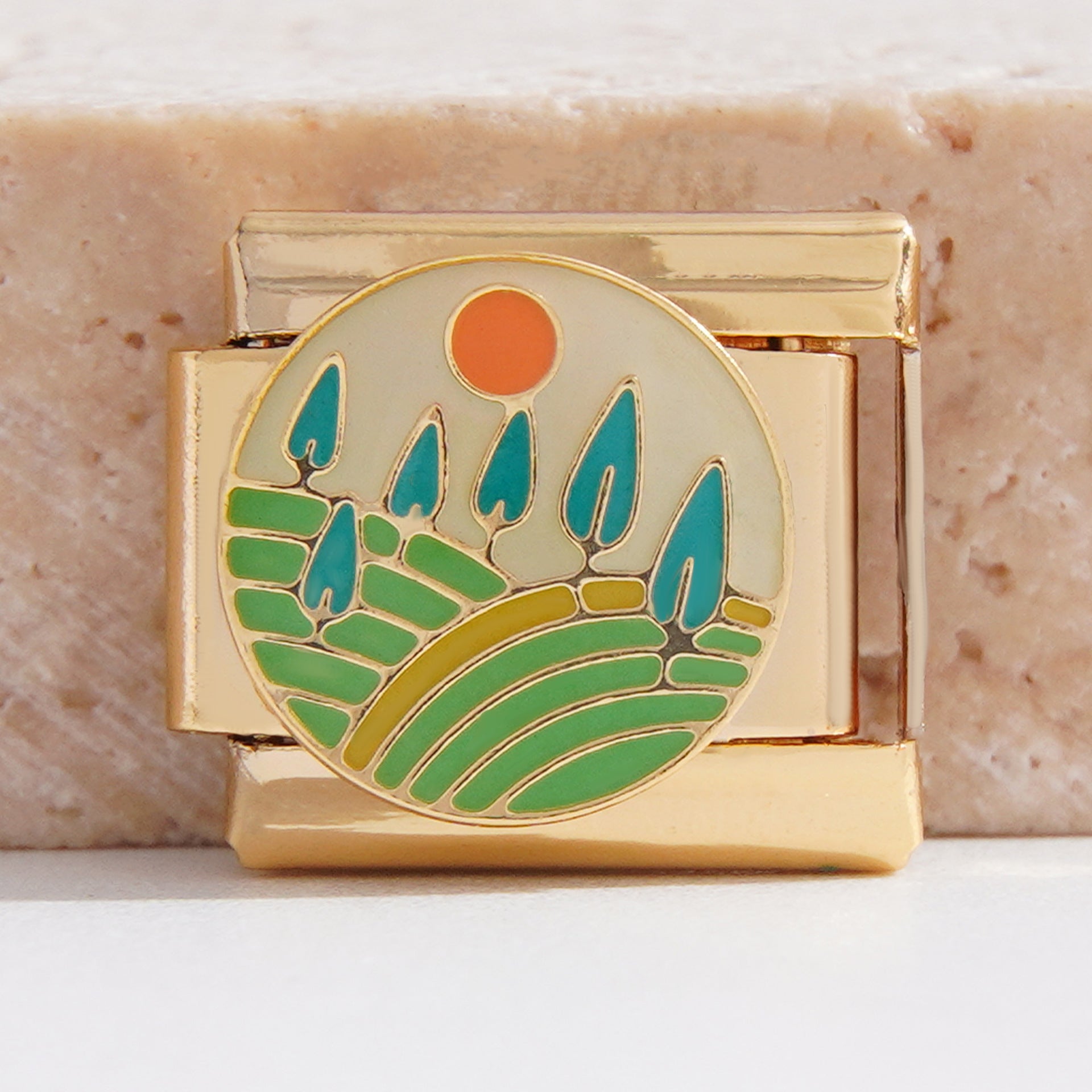 Wholesale Italian Charm Bracelet 9mm DIY Splicing Removable Creative Pattern Stainless Steel Composable Bracelet