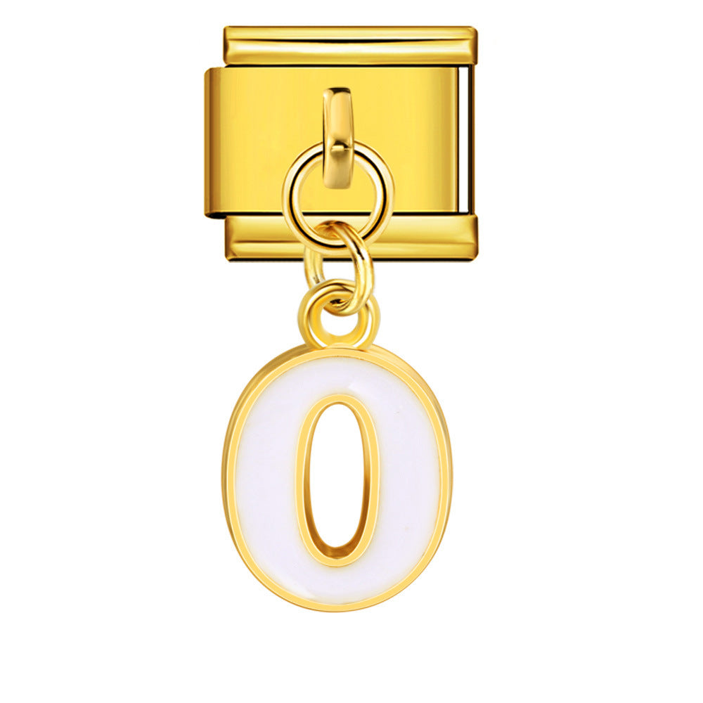 Wholesale Italian Charm Bracelet 9mm DIY Splicing Letter Series Stainless Steel Composable Bracelet