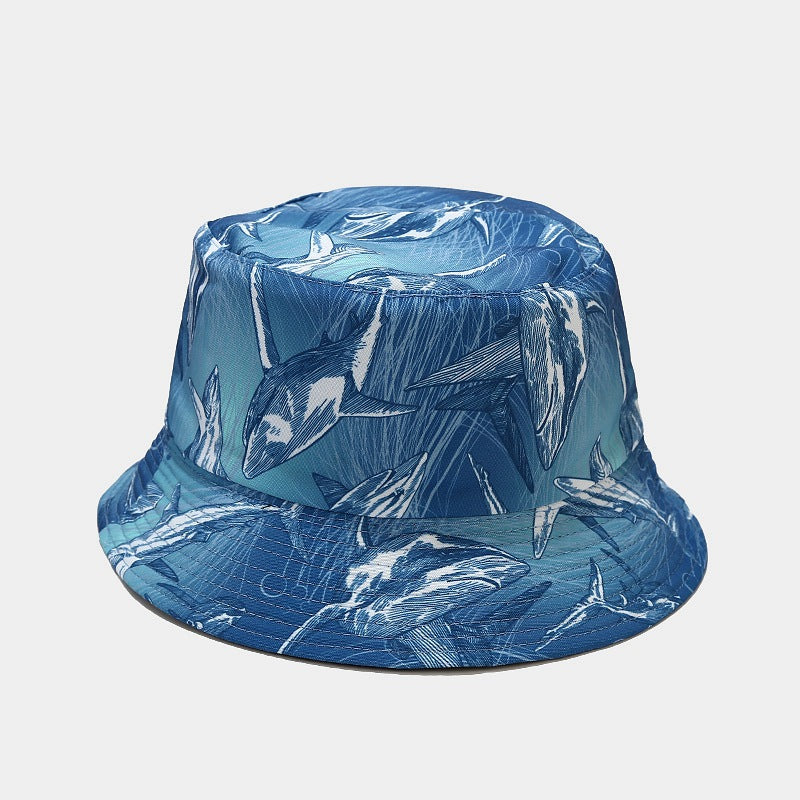 Wholesale Ocean Animal Pattern Double Sided Bucket Hat ACC-HT-LvYi008