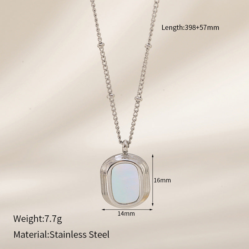 Wholesale white shell pendant necklace O-shaped