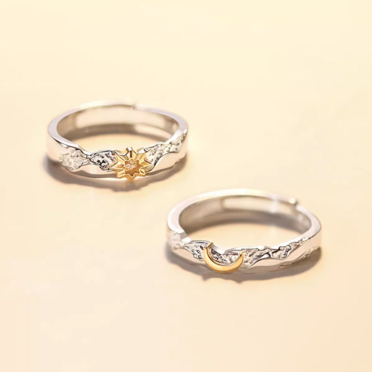 Wholesale Valentine's Day Sun Moon couple ring