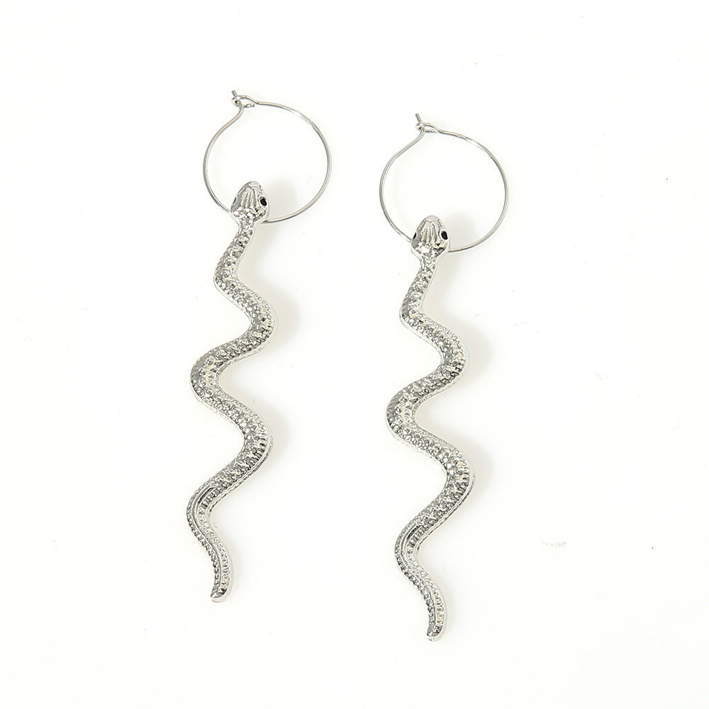 Wholesale  Snake-shaped Earrings Exaggerated  Long Earrings