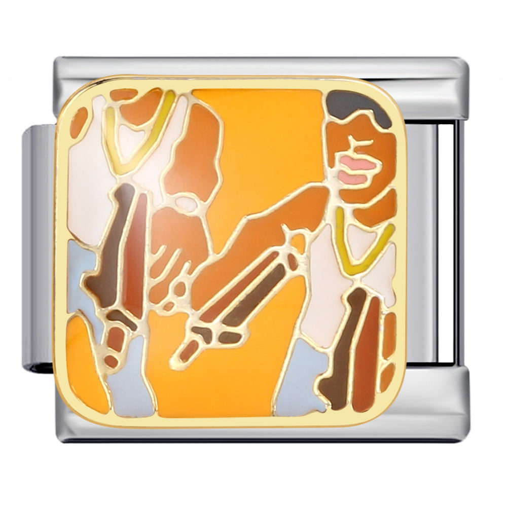 Wholesale Italian Charm Bracelet 9mm DIY Splicing Removable Stainless Steel Composable Bracelet