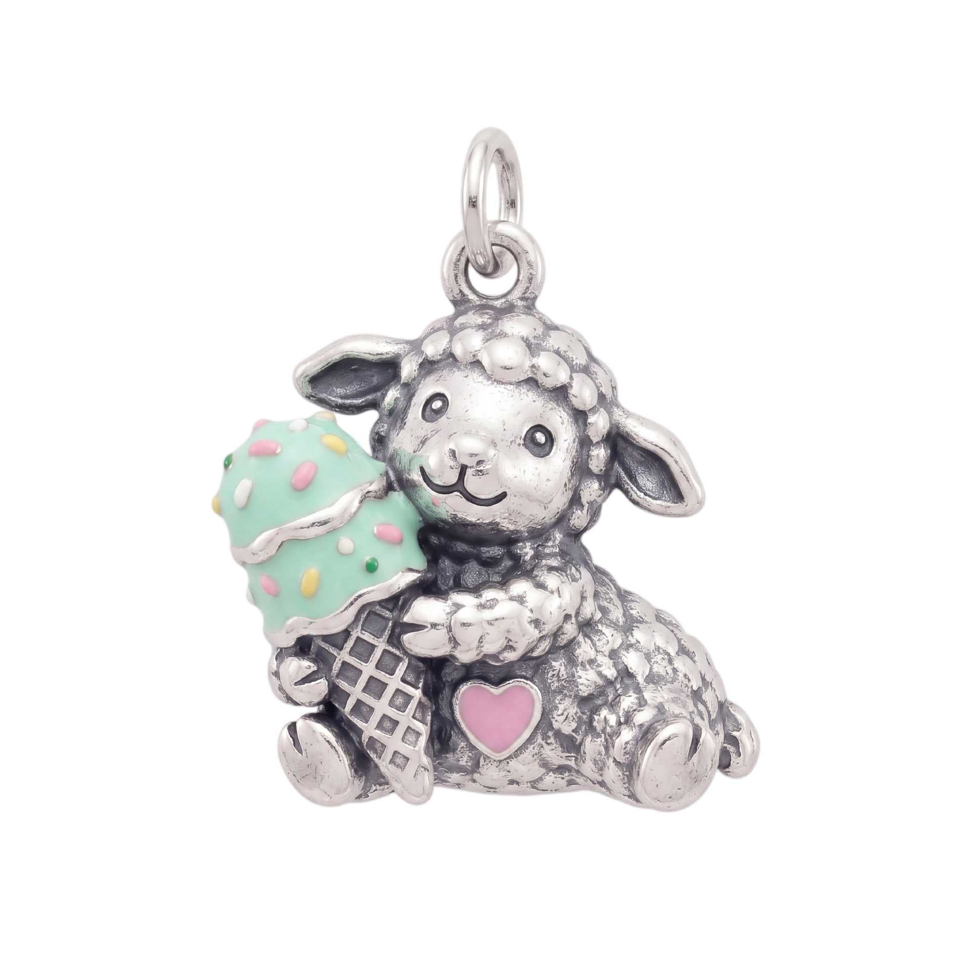 Wholesale Cute Sheep Pendant Necklace Charm Stainless Steel 18K Electroplated DIY Jewelry Accessory For Women Boutique Resale