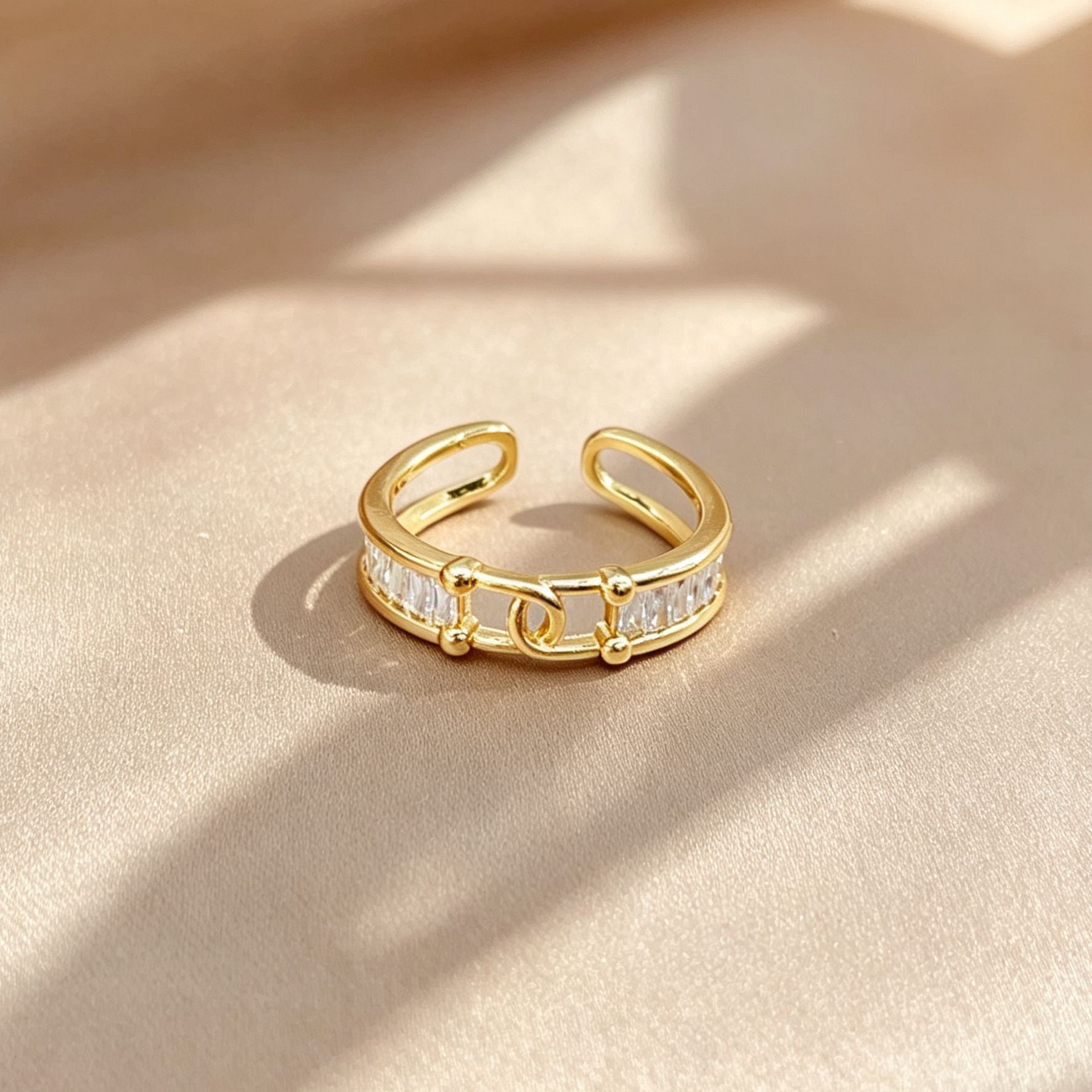 Wholesale Gold Plated Star Burst Crown Ring Adjustable Open Fashion Accessory for Women Gift Boutique