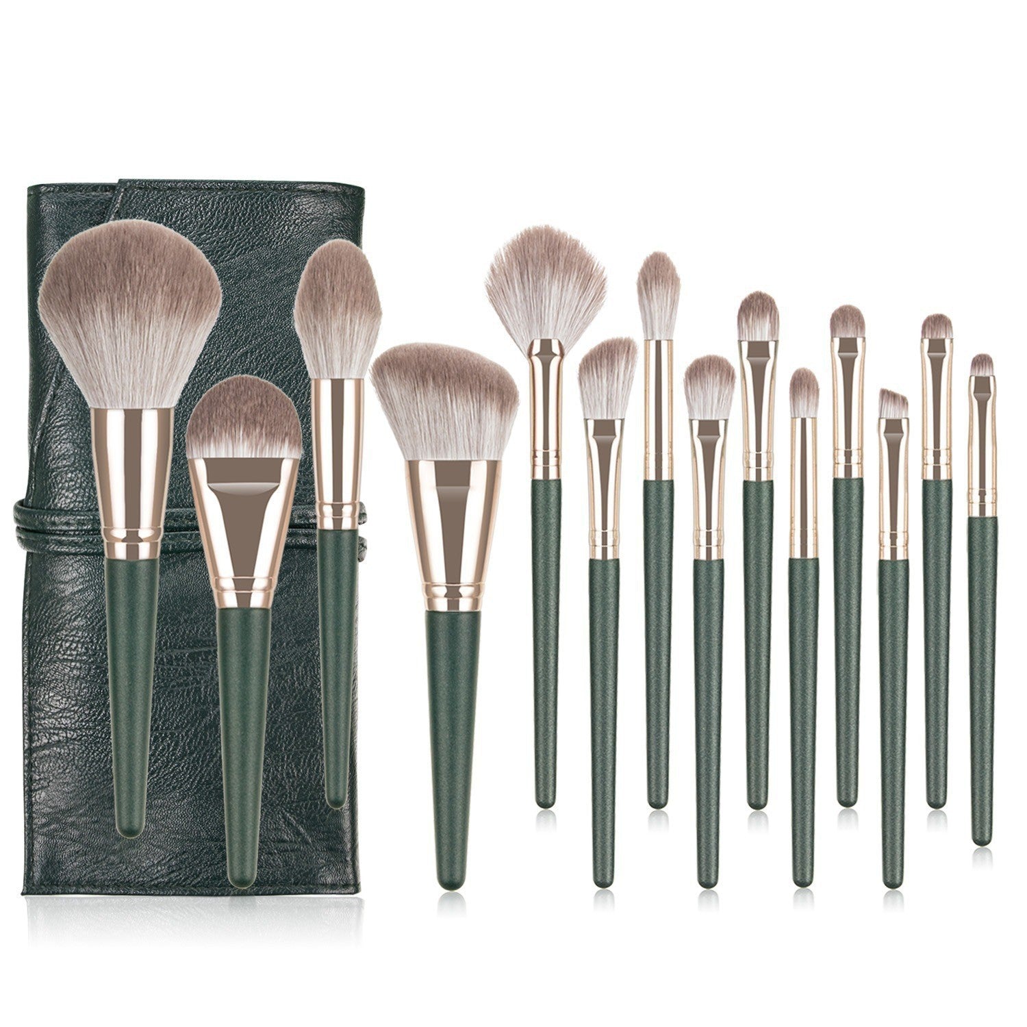 Wholesale 14pcs Green Cloud Makeup Brush Set ACC-MB-LLS006