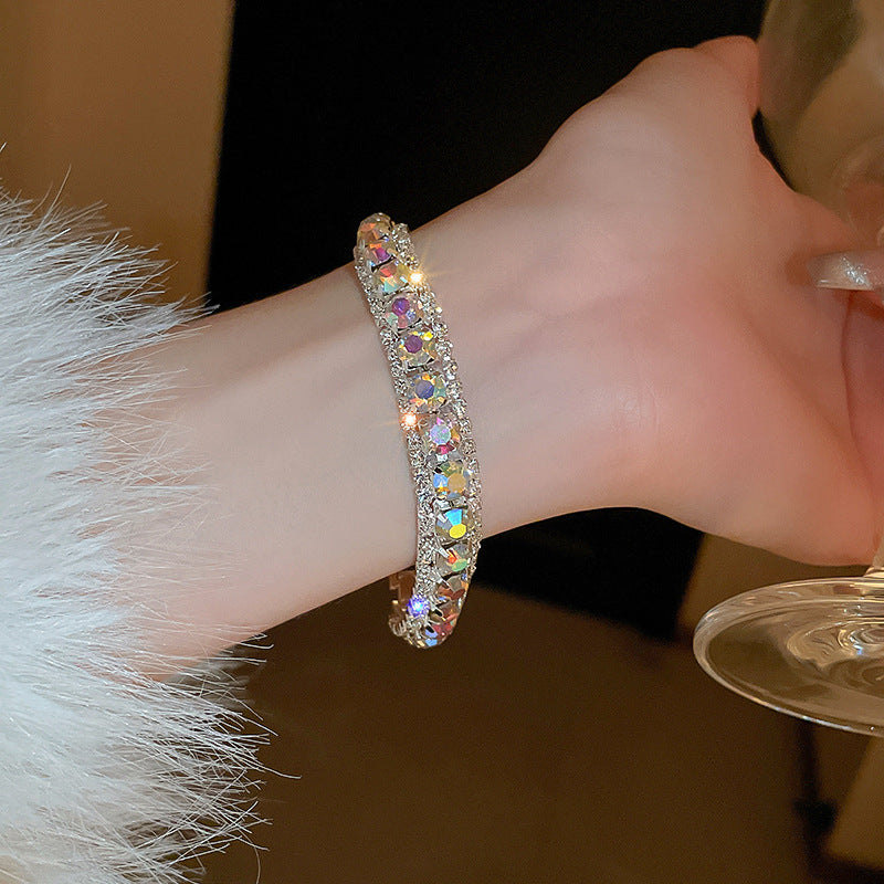 Wholesale Light Luxury High-end Diamond Geometric Buckle Bracelet ACC-BT-JingQiao003
