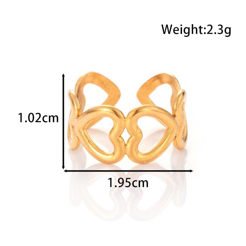 Wholesale Titanium Steel love simple classic temperament versatile opening adjustable jewelry