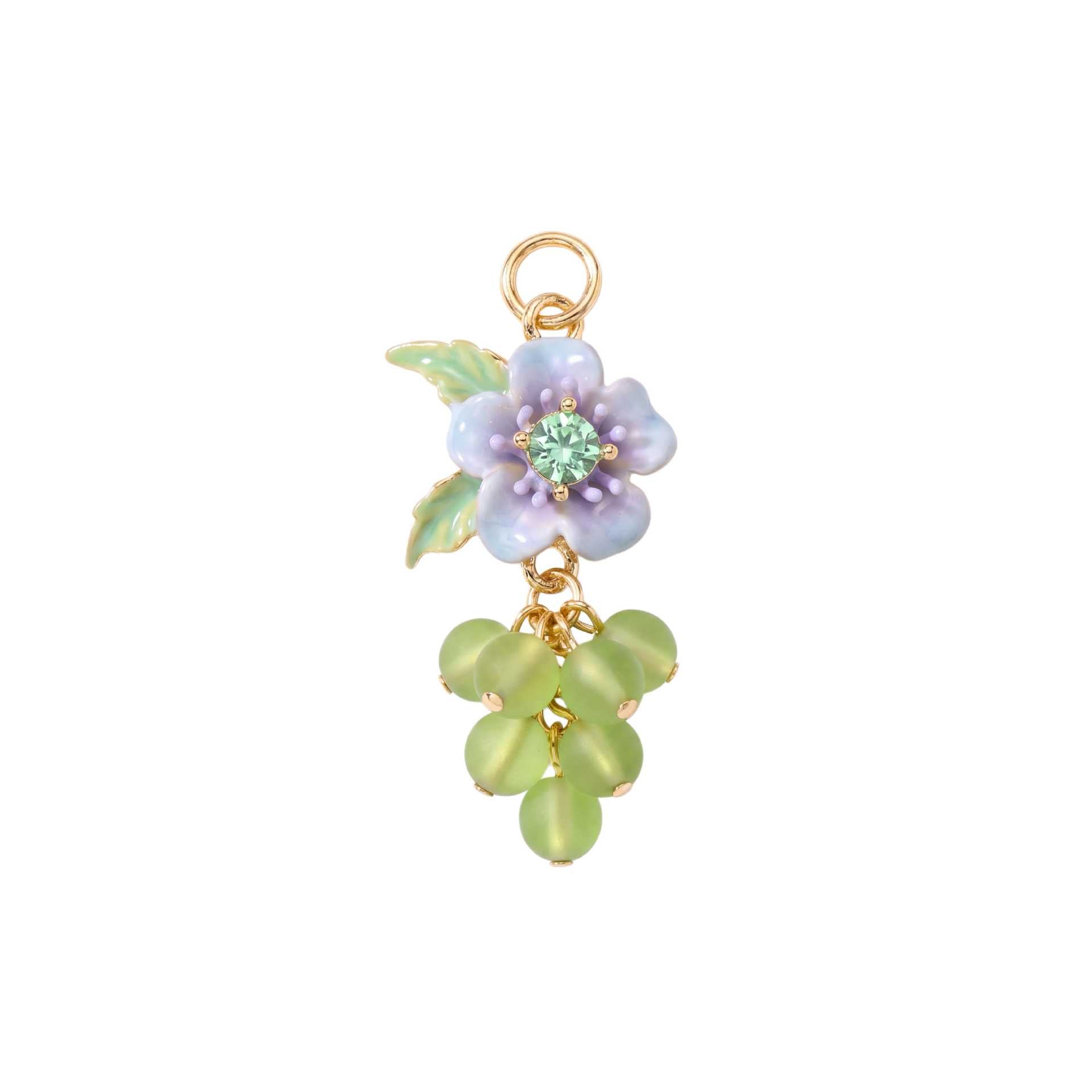 Wholesale Copper Retro Grape Berry Pendant Necklace Sweet Girl Style Floral Fruit Charm Fashion Accessory For Everyday Boutique Resale