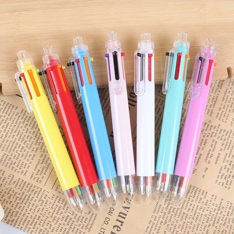 Wholesale Creative Macaron 6 Color Ballpoint Pen
