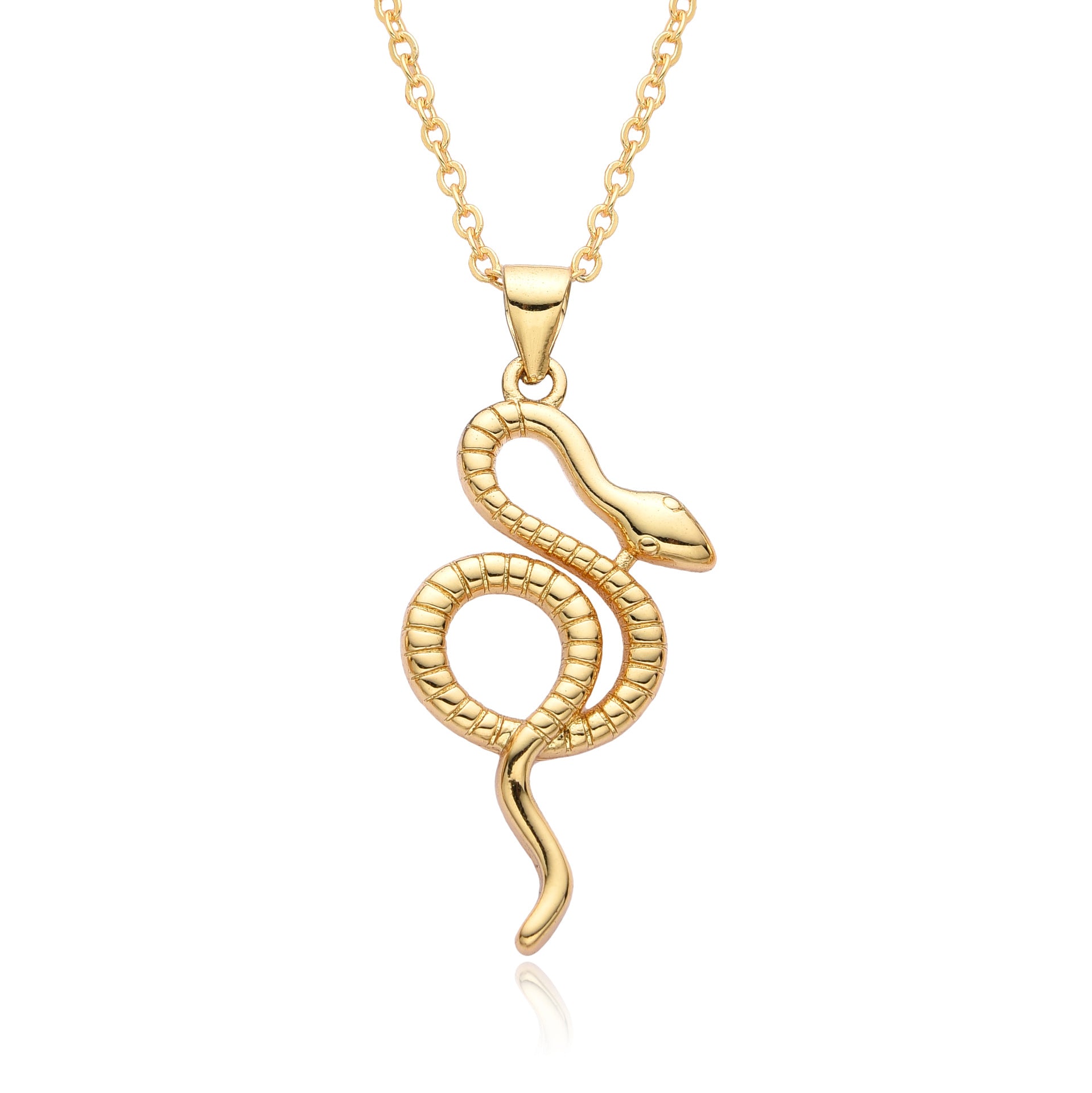 Wholesale 18K copper gold plated popular jewelry snake-shaped element pendant necklaces