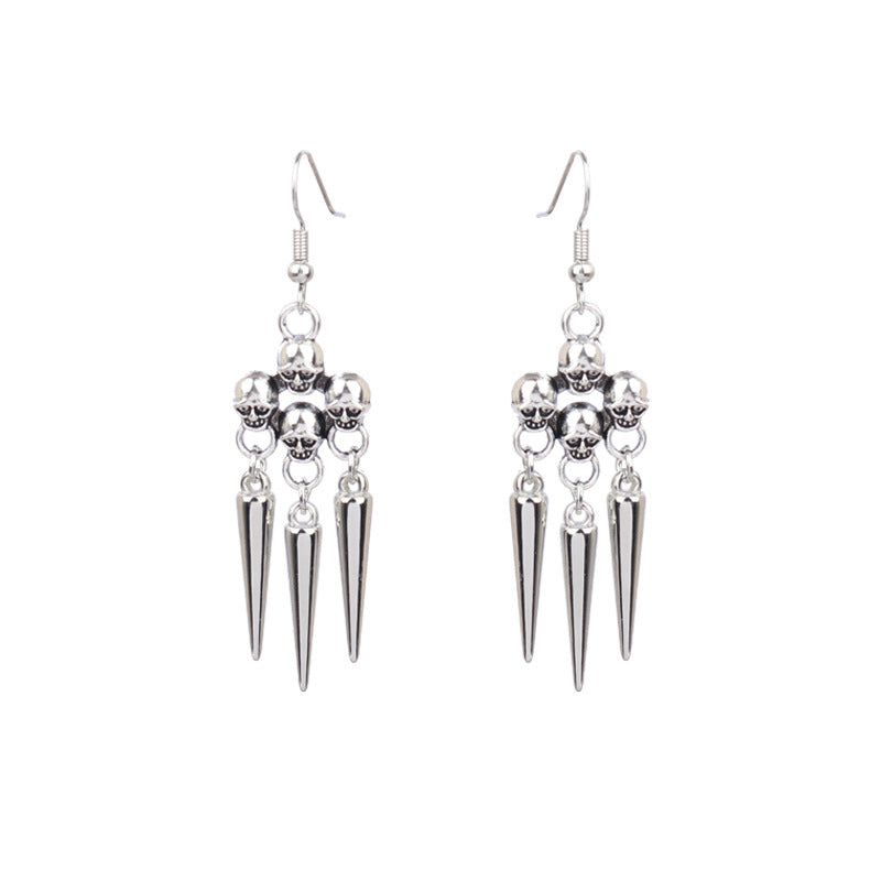Wholesale  Skull  Web Earrings Dark Wind Style Alloy Jewelry Accessory Gift