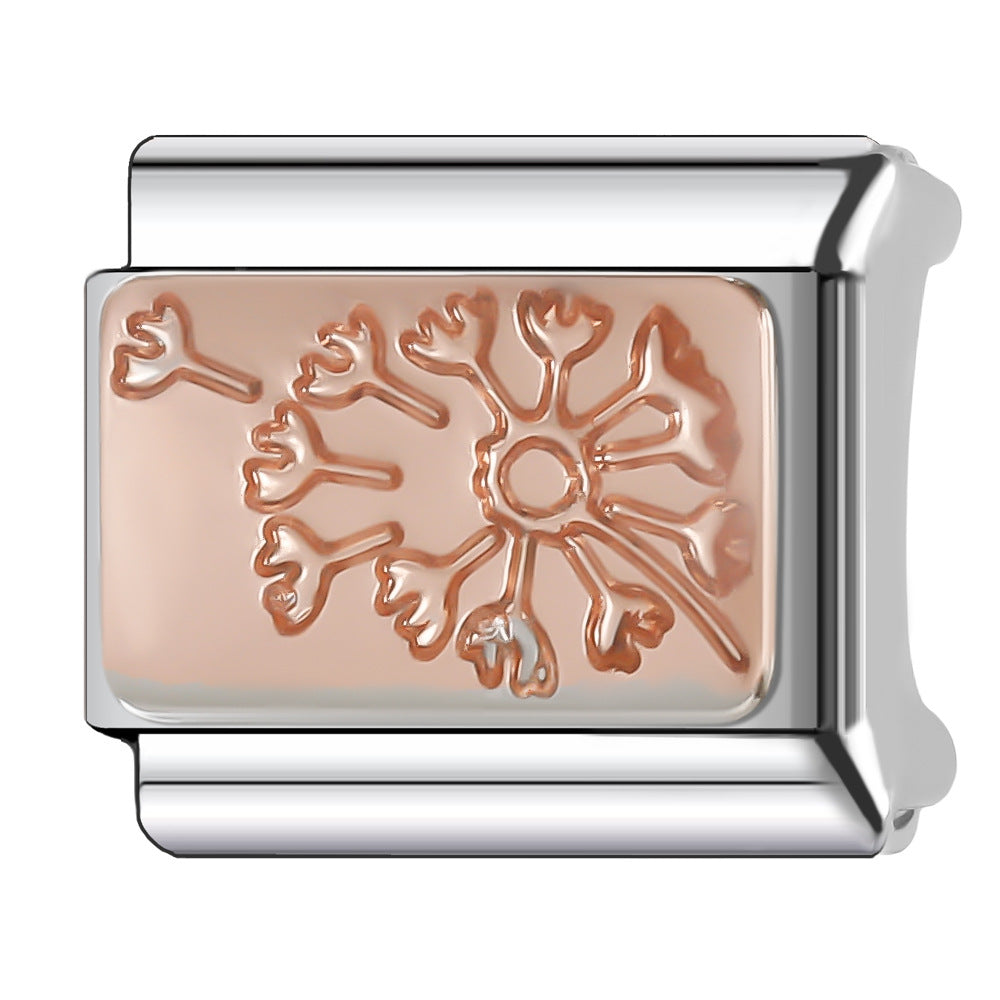 Wholesale Italian Charm Bracelet 9mm DIY Splicing Christmas Series Stainless Steel Composable Bracelet