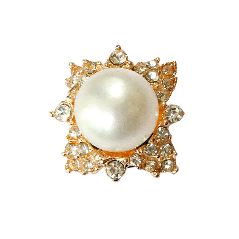 Wholesale 5pcs Random Pearl Bow Shoes Accessories Shoes Charms