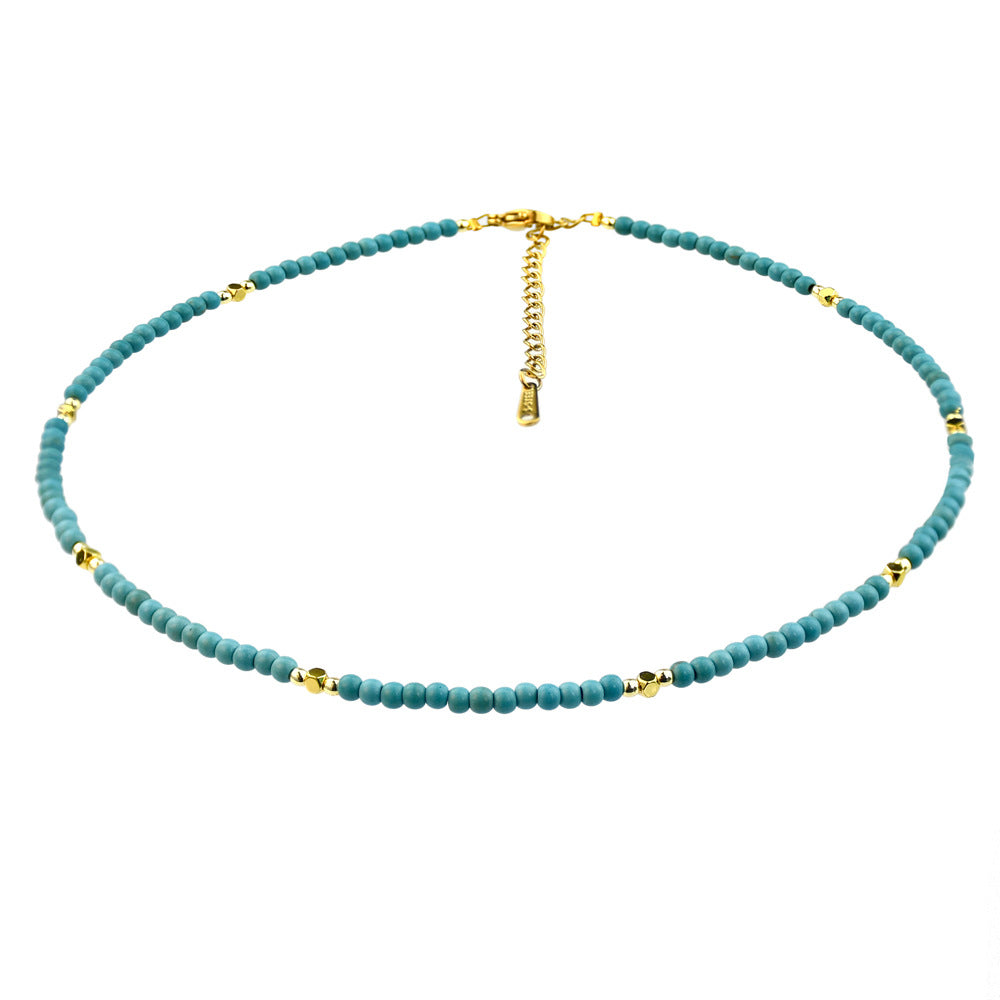 Wholesale Luxury Turquoise Beaded Clavicle Necklace