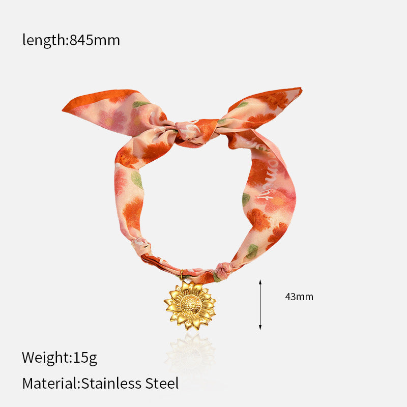 Wholesale Stainless Steel Elegant Silk  Ocean Style Multi-Pendant Necklace