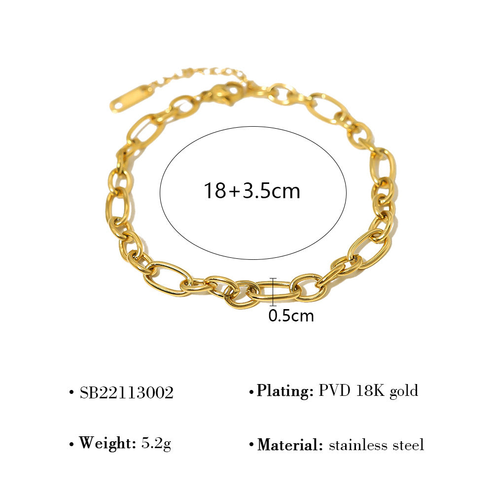 Wholesale Stylish Women S Star Open Bracelet Set 18K Gold Plated Stainless Steel With French Zircon Layered Design Boutique Resale