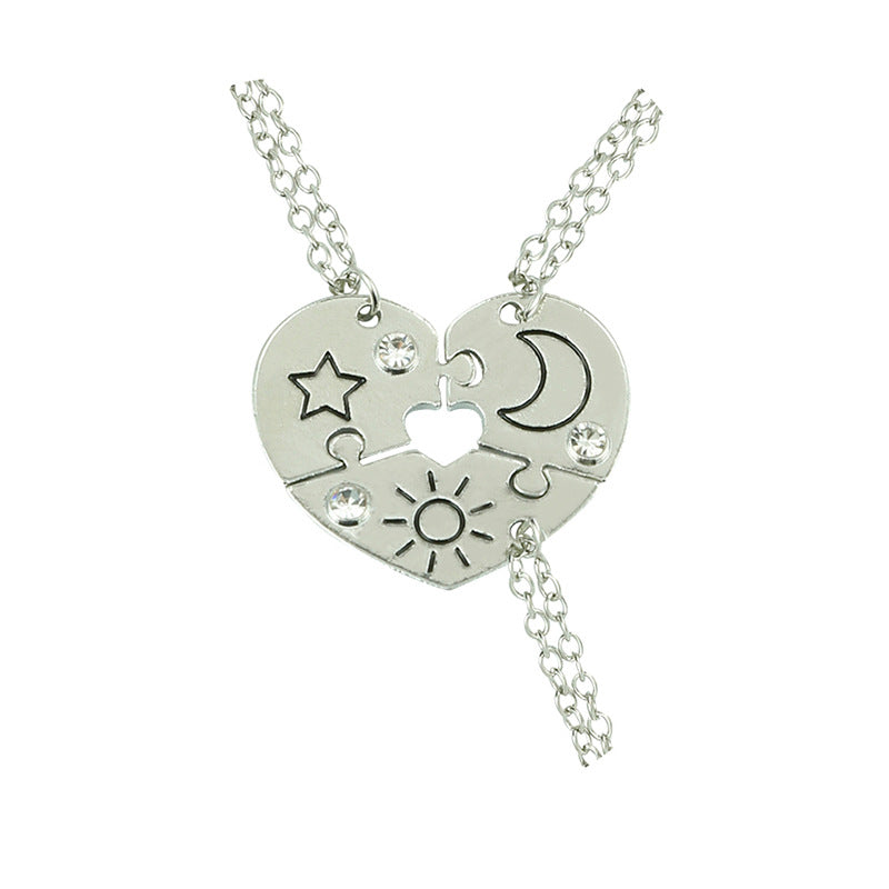 Wholesale Splicing Sun Moon Star Series Diamond Necklaces ACC-NE-Tiangao001