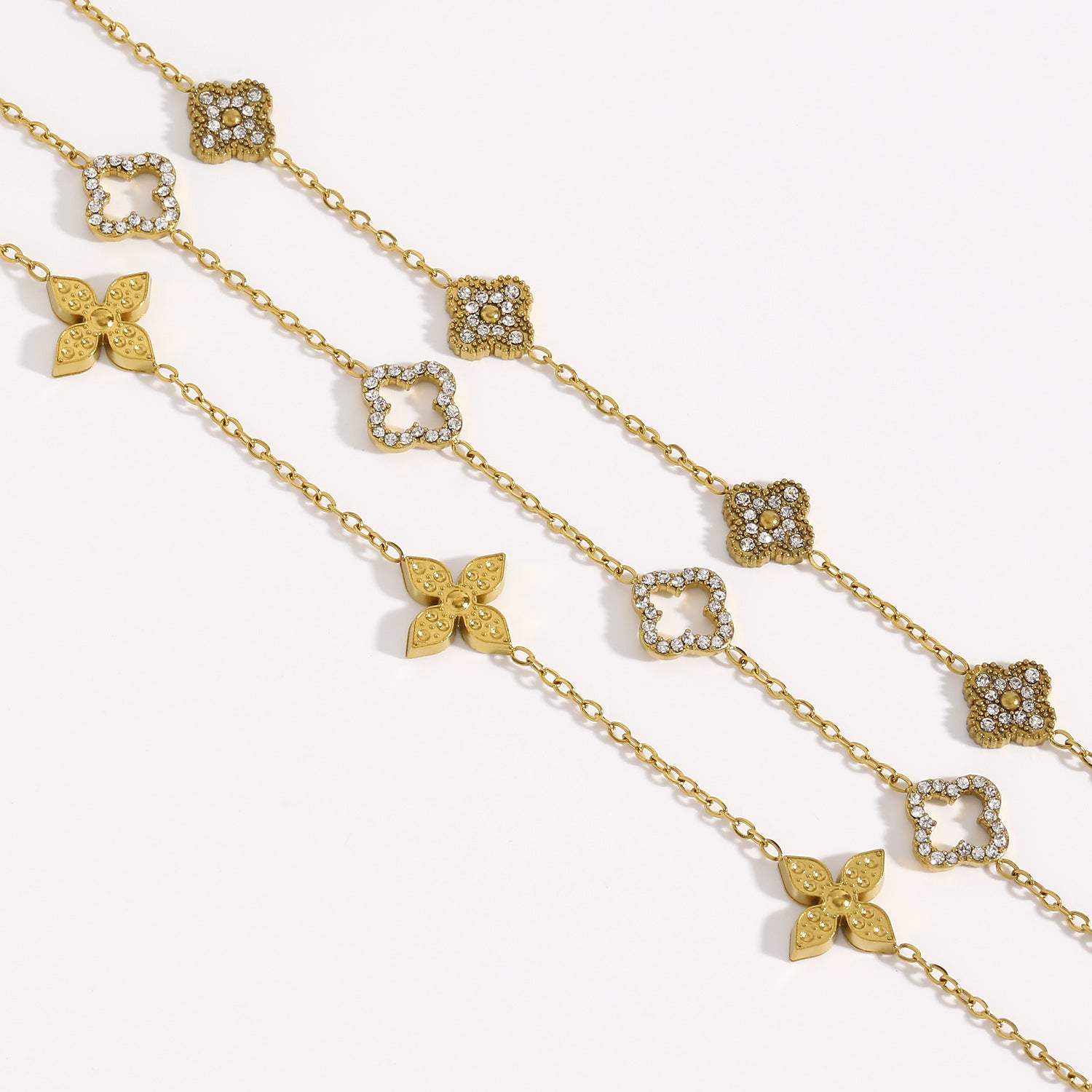 Wholesale Four Leaf Flower Anklet Stainless Steel Adjustable Women S Vacation Jewelry Accessory