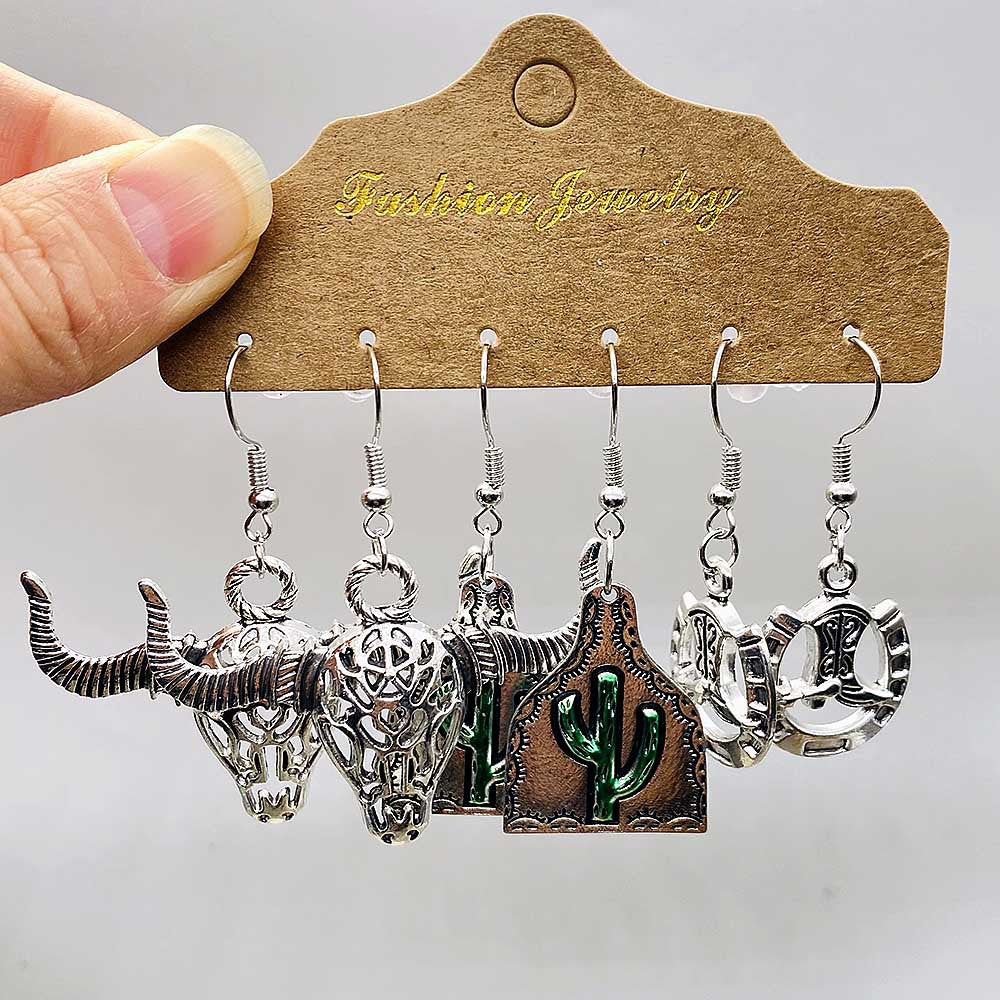 Wholesale Western Cowboy Series Earring Set