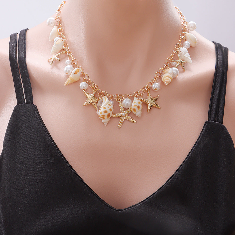 Wholesale Bohemian Summer Beach Seashell Choker Necklace