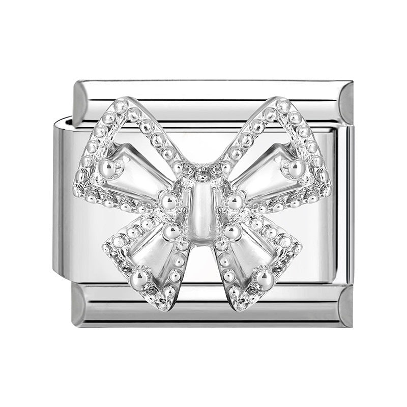 Wholesale Fashion Titanium Steel DIY Italian Charms Bracelet With UV Resin Angel Butterfly Design Boutique Jewelry Accessory