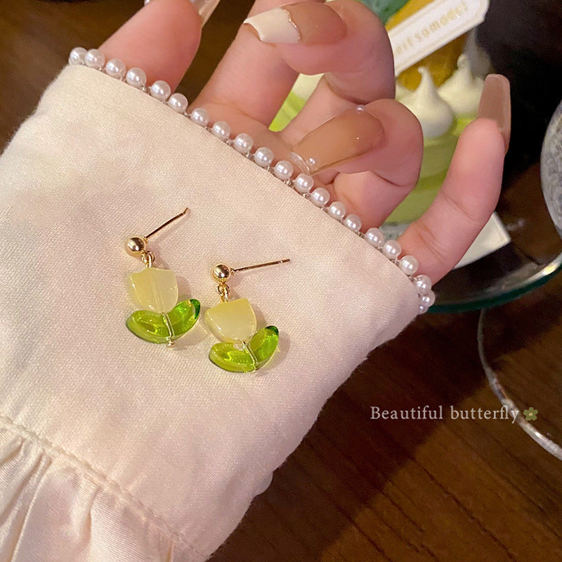 Wholesale S925 Silver Needle Flower Earrings Cute Earrings ACC-ES-Mengf001