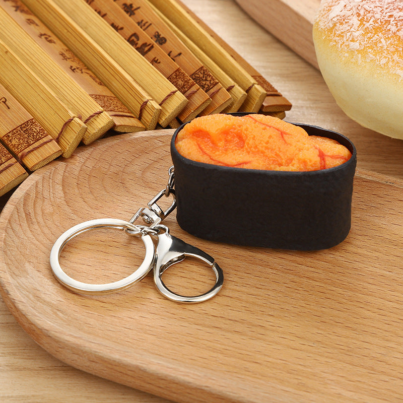 Wholesale pvc sushi cuisine keychain
