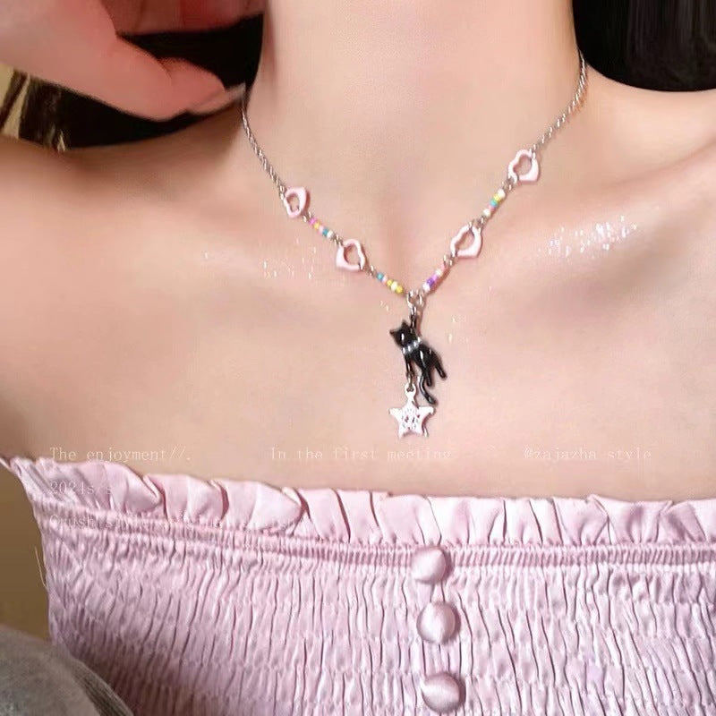 Wholesale Summer Dopamine Color Beaded Necklace