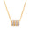 Wholesale  Light Luxury Design Clavicle Chain All-match Square Diamond Titanium Steel Necklace