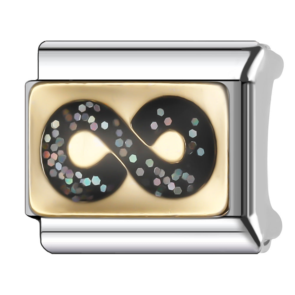 Wholesale Italian Charm Bracelet 9mm DIY Splicing Diamond Gypsophila Series Stainless Steel Composable Braceletc Pattern Bracelet Jewelry