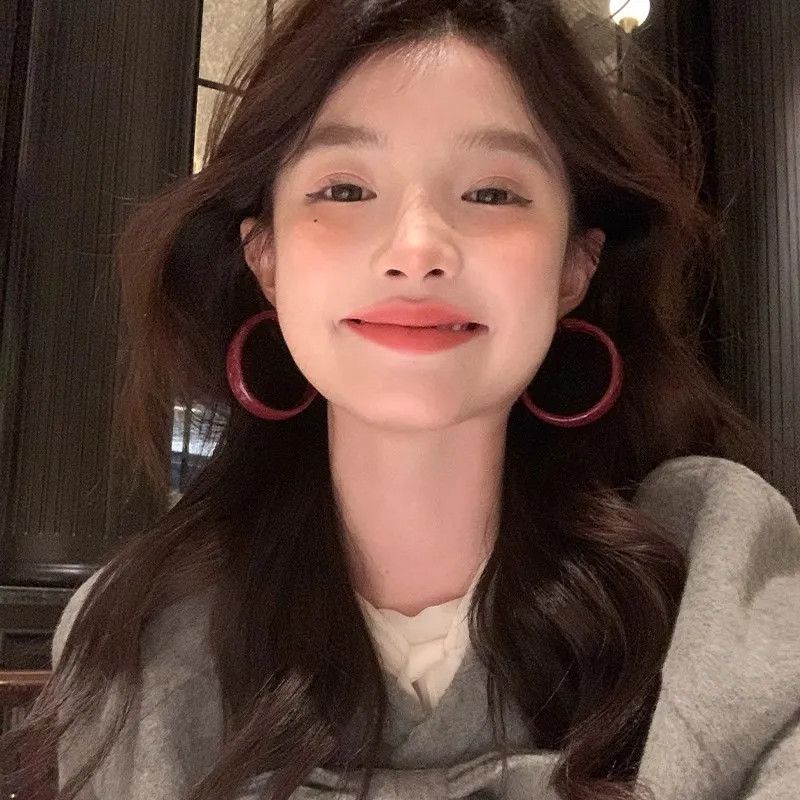 Wholesale Alloy Retro  Red Big Earrings