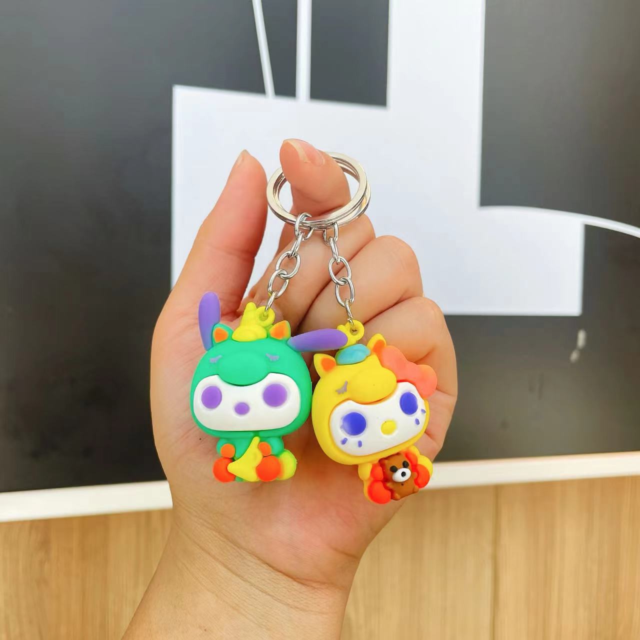 Wholesale Cartoon Cute Silicone Keychains ACCVIP-KC-Qichu009