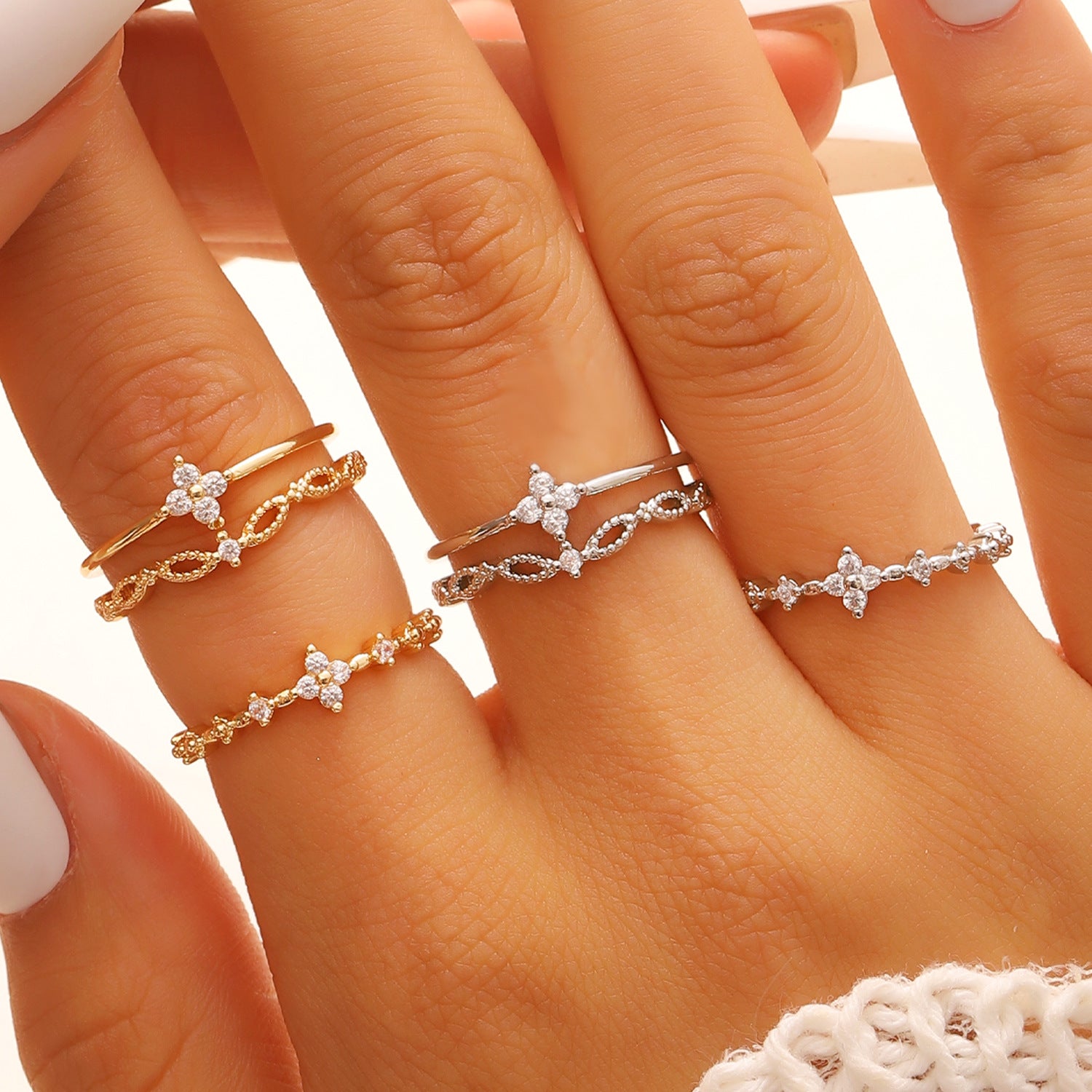 Wholesale Double Cross Open Ring In Gold Copper Geometric Unisex Jewelry Accessory For Everyday Wear And Gifts