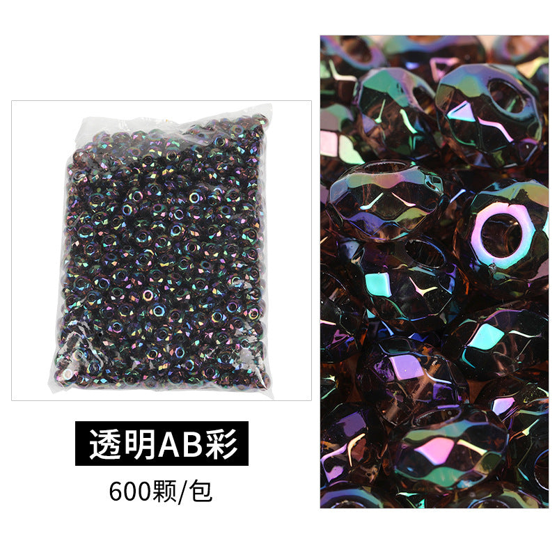 Wholesale 100pcs Solid Color Color Flat Round Plastic Beads