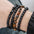 Wholesale  Coconut Shell Wood Multi-layer Stacked Wear Bracelet suit