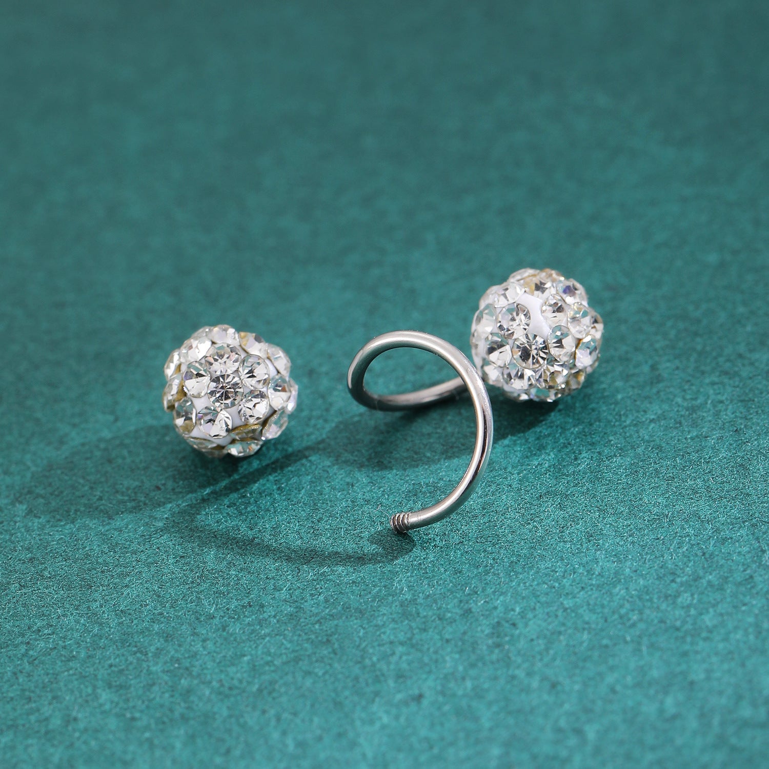 Wholesale Alloy Electroplated Screw Back Stud Earrings Spiral Ball Geometric Design For Women Stylish Jewelry Accessory