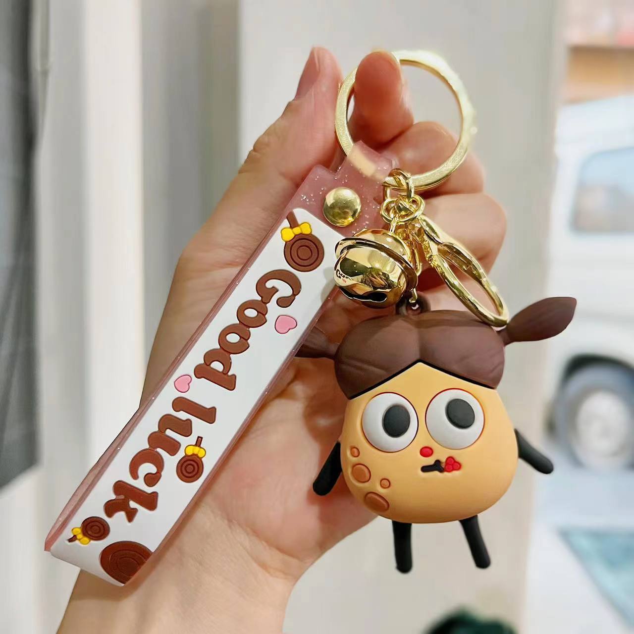 Wholesale Creative Keychain Cute Sausage Mouth Doll PVC Keychains ACC-KC-SJ008