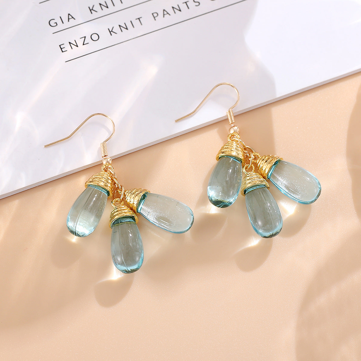 Wholesale  Bohemian Water Drop Water Bottle Pendant Earrings