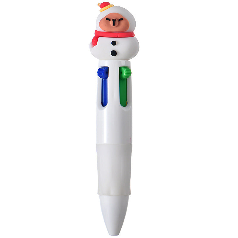 Wholesale Cute cartoon Christmas four-color ballpoint pen
