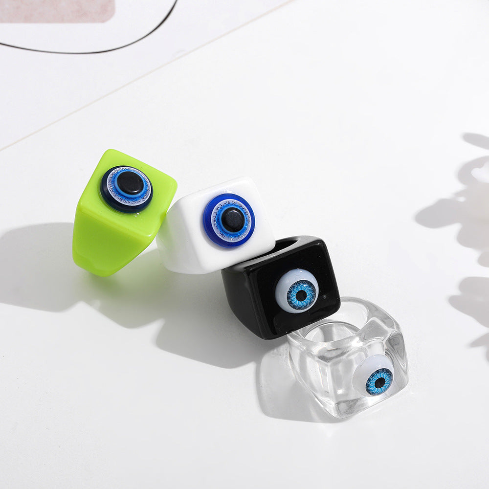 Wholesale  fashion resin ring  creative eye ring