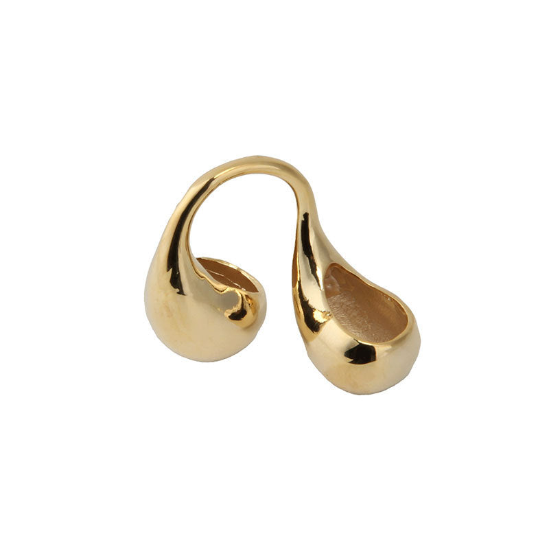Wholesale Gold and Silver Drops Exaggerated Mirror Opening Copper Finger Adjustable Rings ACC-RS-SZL001