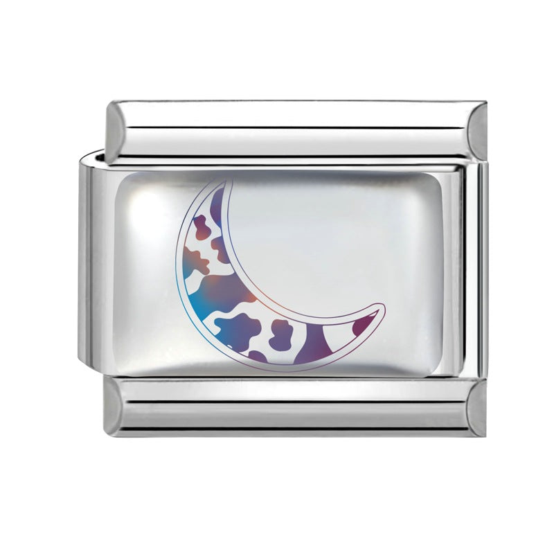 Wholesale 9mm Italian Charm Starter Bracelets DIY square Single Section Creative Stainless Steel Composable Bracelet