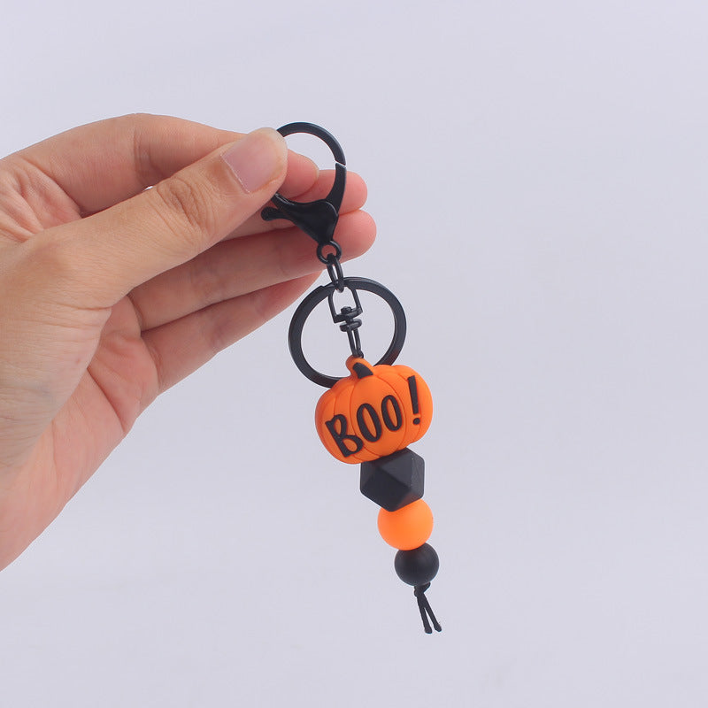 Wholesale Cartoon Halloween Silicone Beaded Keychain ACC-KC-GuangTian081
