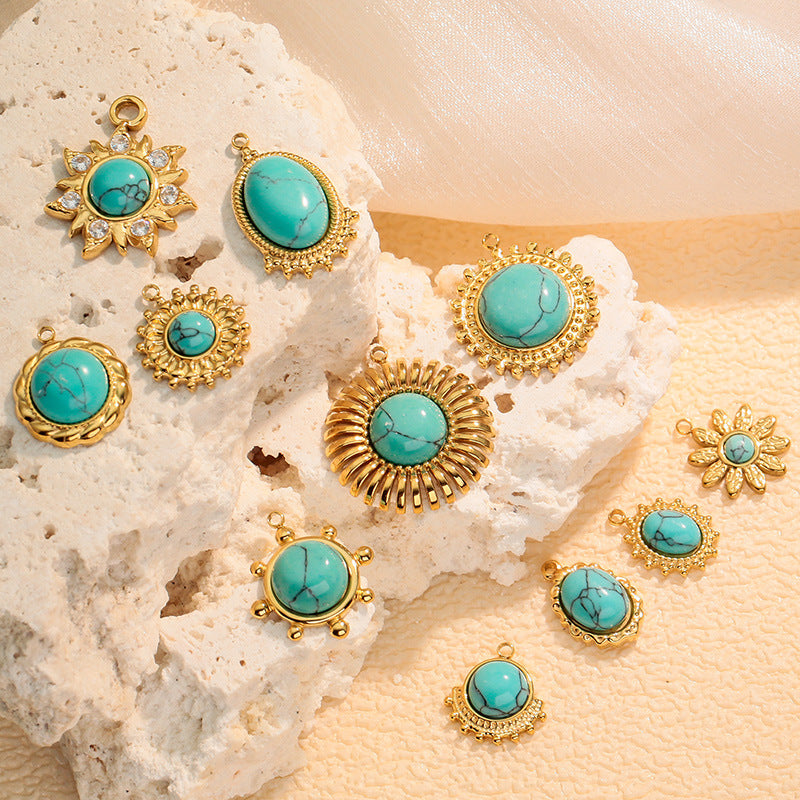 Wholesale sunflower  sweater chain Pendant