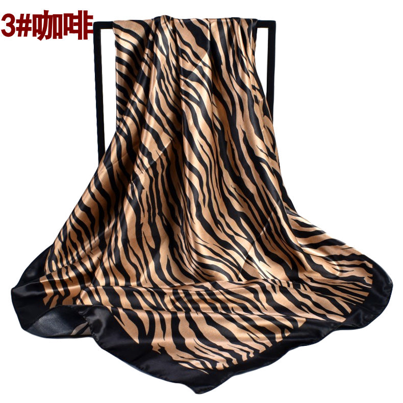 Wholesale 90 Satin Zebra Pattern Large Square Scarf Silk Scarf